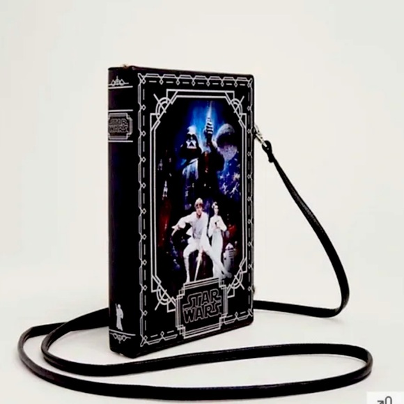 Star Wars Princess Leia & Luke Book Crossbody Bag Purse Clutch‎ Faux Leather - Picture 1 of 5